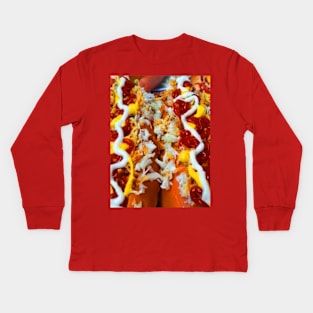 Hot dog pattern Kids Long Sleeve T-Shirt